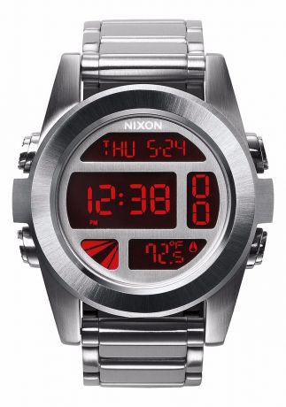 Nixon Unit Stainless Steel - Silver/Red