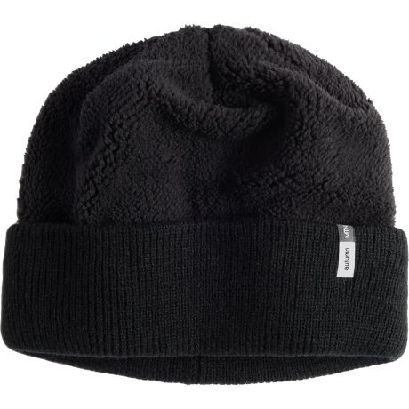 Autumn Reverse Fleece Beanie - Black