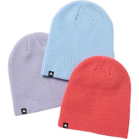 Burton Kids' DND Beanie (3 Pack) - Peach/Blue/Purple
