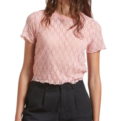 Brixton Wm Sheer Slim Lace Top 
