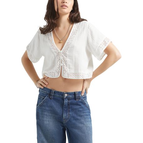 Brixton Wms Seaside Eyelet Top