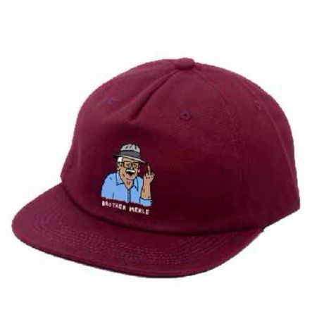 Brother Merle Flat Unstructured Hat - Hector Maroon 