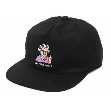 Brother Merle Flat Unstructured Hat - Betty Retro Black