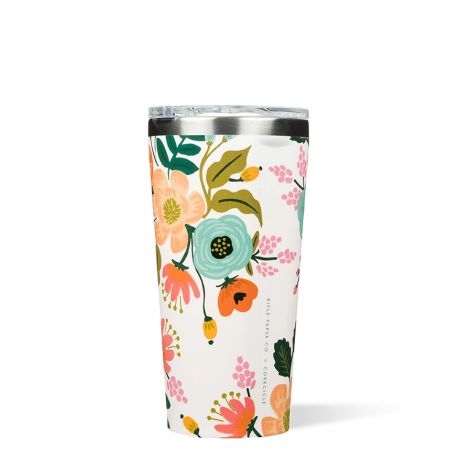Corkcicle Tumbler [16oz] Rifle paper Gloss - Cream Lively Floral