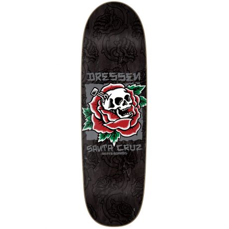 Santa Cruz Dressen Skull Rose Shaped Deck - 9.25"