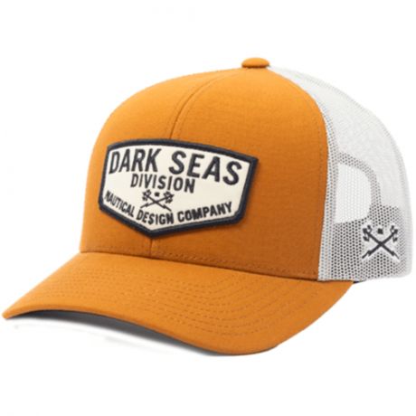 Dark Seas Transom Trucker - Caramel/White