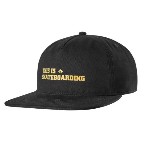 Emerica This Is Skateboarding Snapback Hat - Black