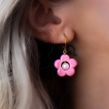 Fervido Earrings Flower Doll - Pink