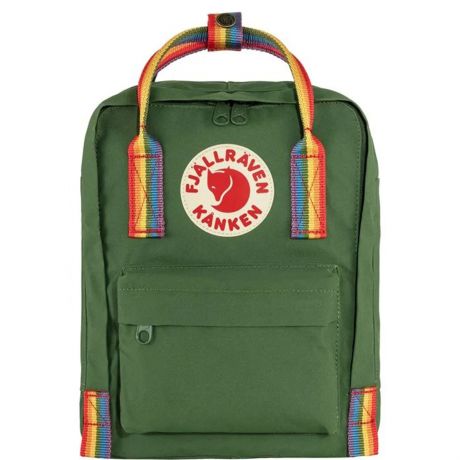 Fjällräven Kanken Rainbow Mini Backpack [7L] - Spruce Green-Rainbow Pattern