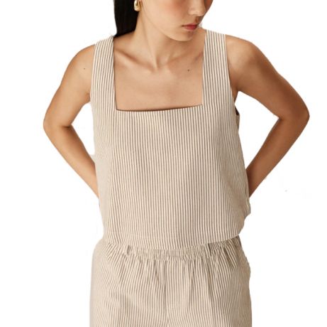 Grace & Mila Peanut Cropped Top