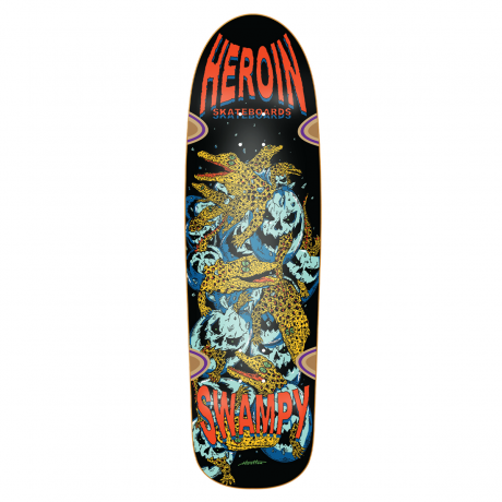 Heroin Skateboards Swampy Gators Deck - 9.125"