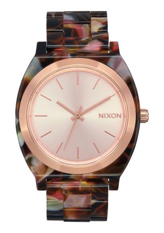 Nixon Time Teller Acetate - Rose Gold / Pink Tortoise