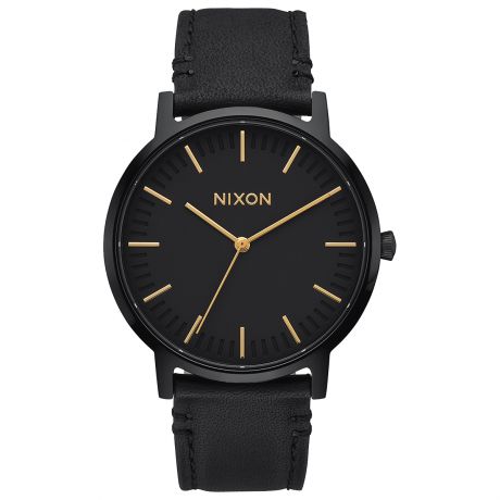 Nixon Porter Leather - All Black/Gold