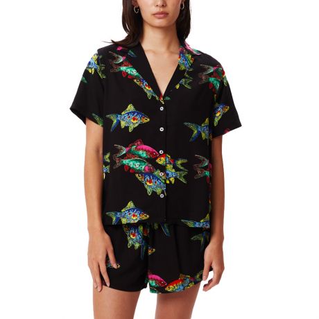 Obey Wms Fishbowl Relaxed Shirt