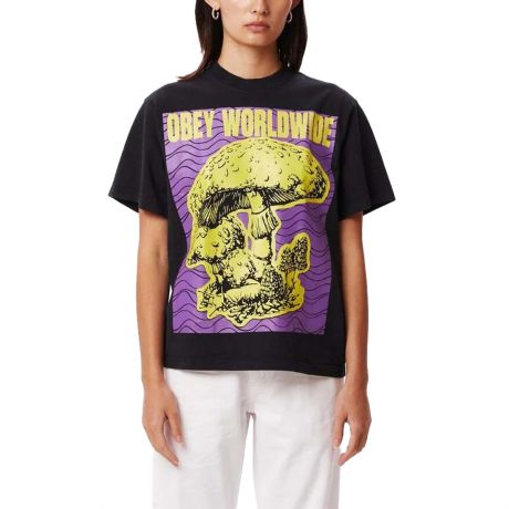 Obey Wms Worldwide Mushrooms Vintage Box T-shirt