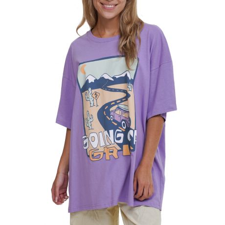 Notice The Reckless Going Off Grid Oversized Tee - Purple