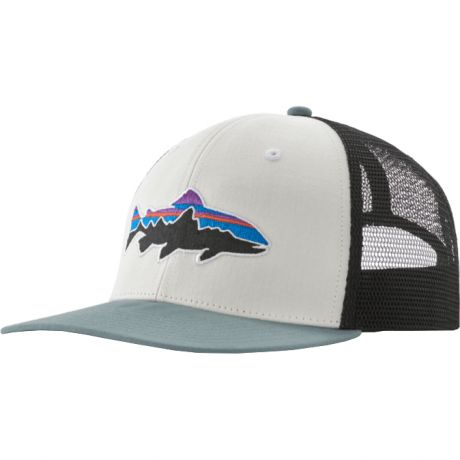 Patagonia Fitz Roy Trout Trucker Hat - White/Blue