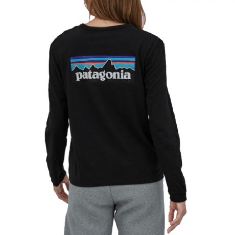 Patagonia Wms Long-Sleeve P-6 Logo Responsibili-Tee