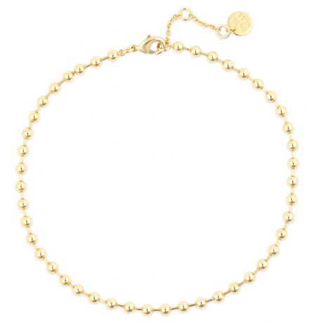 Pura Vida Ball Bead Chain Anklet - Gold