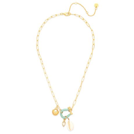 Pura Vida Bonne Chance Cowrie Necklace - Gold