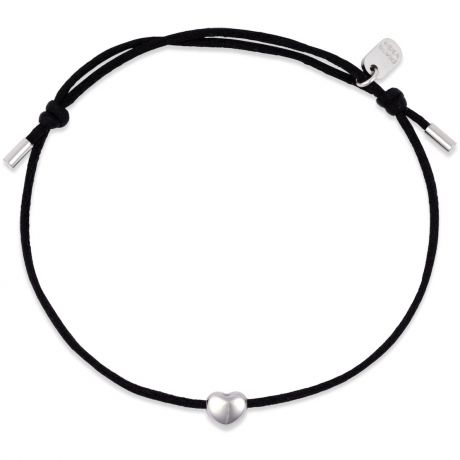Pura Vida Lydia Charm Bracelet Heart - Black