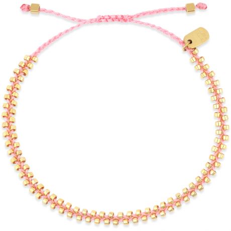 Pura Vida Goldie Woven Seed Bead Bracelet - Pink