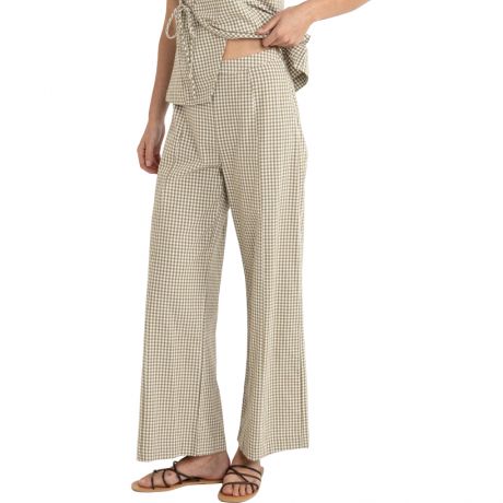 Rhythm Wms Lola Check Wide Leg Pant