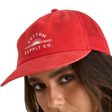 Rhythm W Rhythm Supply Trucker Cap - Red