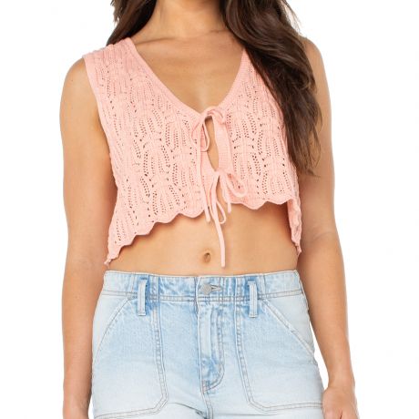 Roxy Beach Bound Crochet Vest