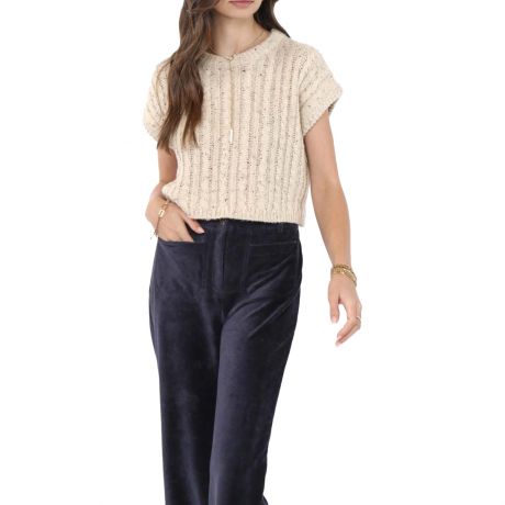 Sadie&Sage Effort Cable Knit Sweater Tank