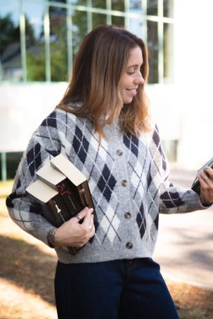 Sadie&Sage Bec Argyle Sweater Cardigan