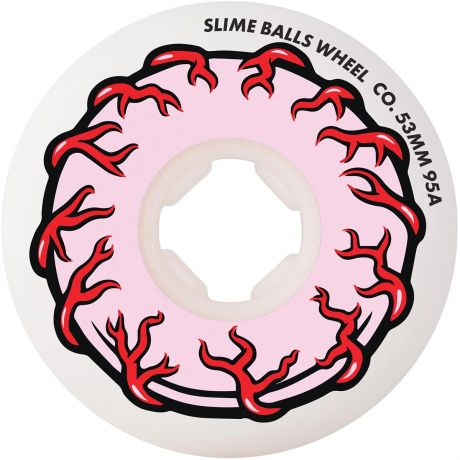 SlimeBalls Wheels Pink Eyes Vomit Mini White 95A/53mm
