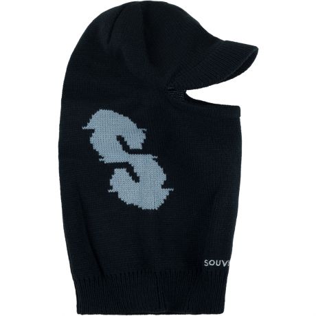 Souvenir Knit Visor Face Mask - Black
