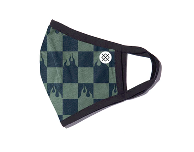 Stance Flame Check Mask - Navy