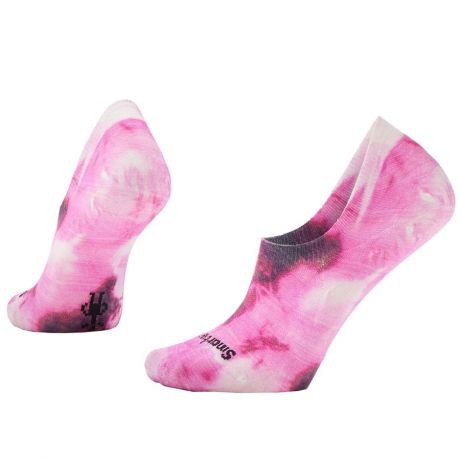 Smartwool Wms Everyday Far Out Tie Dye Print No Show - Power Pink