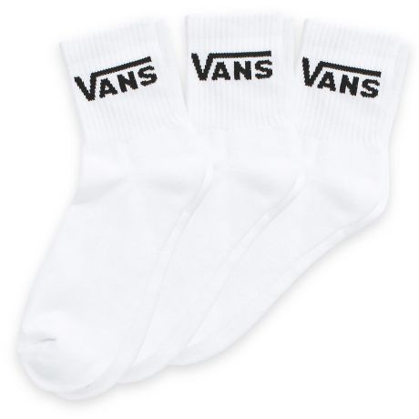 Vans Wms Classic Half Crew 3 Pack Socks [6.5-10] - White