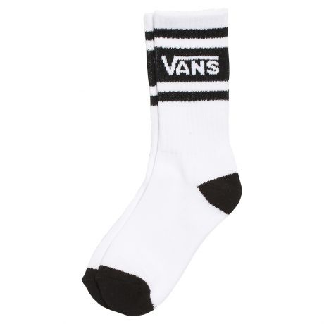Vans 23 Youth Vans Drop V Crew Socks - White/Black 